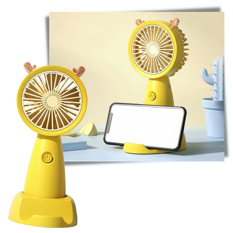 Mini-USB-Ventilator mit Handyhalterung