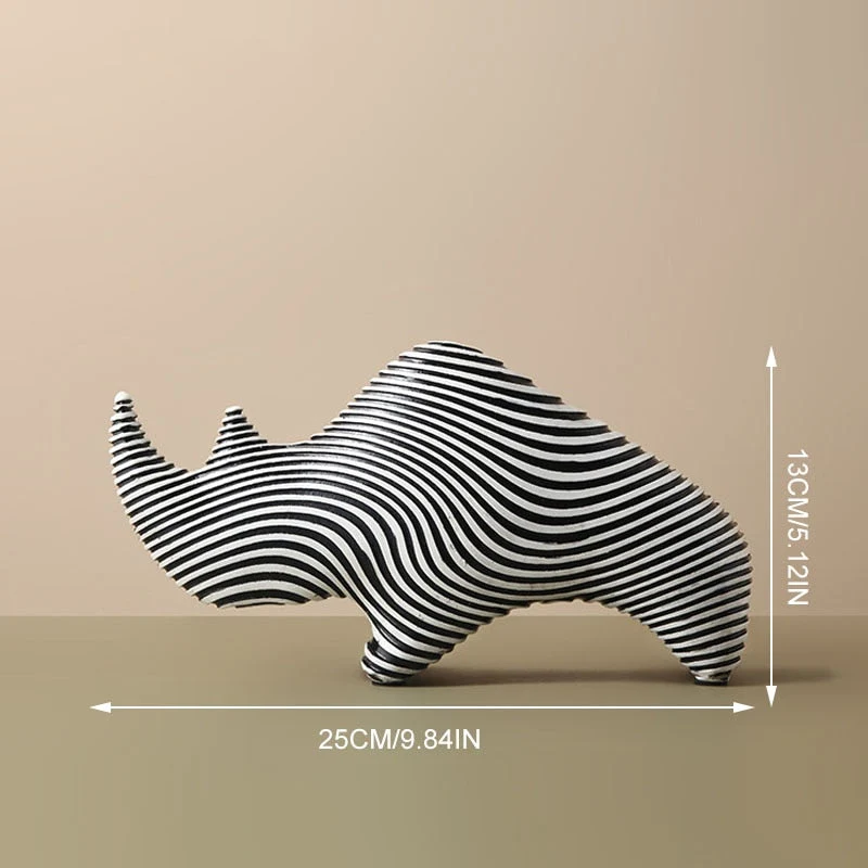 Skanto Figuren Heimdekoration Harz Nashorn Skulpturen Figuren für Innenornamente Heimdekoration Kunsthandwerk Zubehör