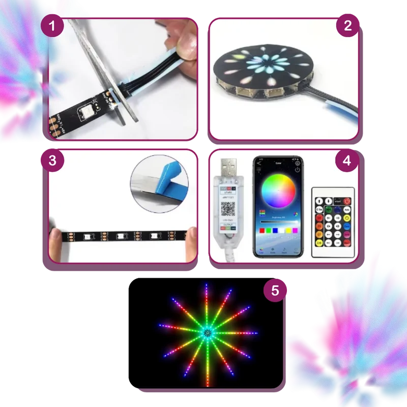 Musiksynchronisierte LED-Lichtstreifen
