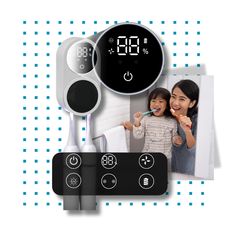 UV-Zahnbürsten-Sterilisator mit LED-Smart-Display