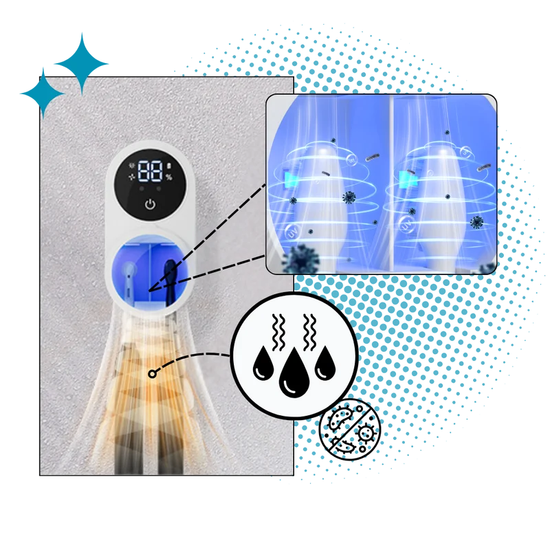 UV-Zahnbürsten-Sterilisator mit LED-Smart-Display