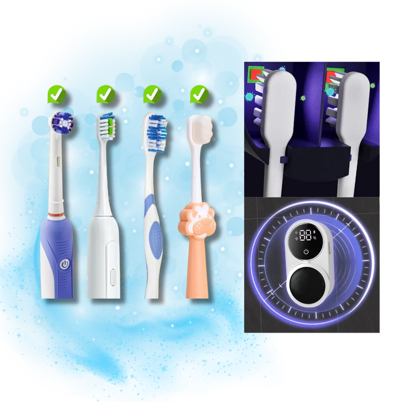 UV-Zahnbürsten-Sterilisator mit LED-Smart-Display