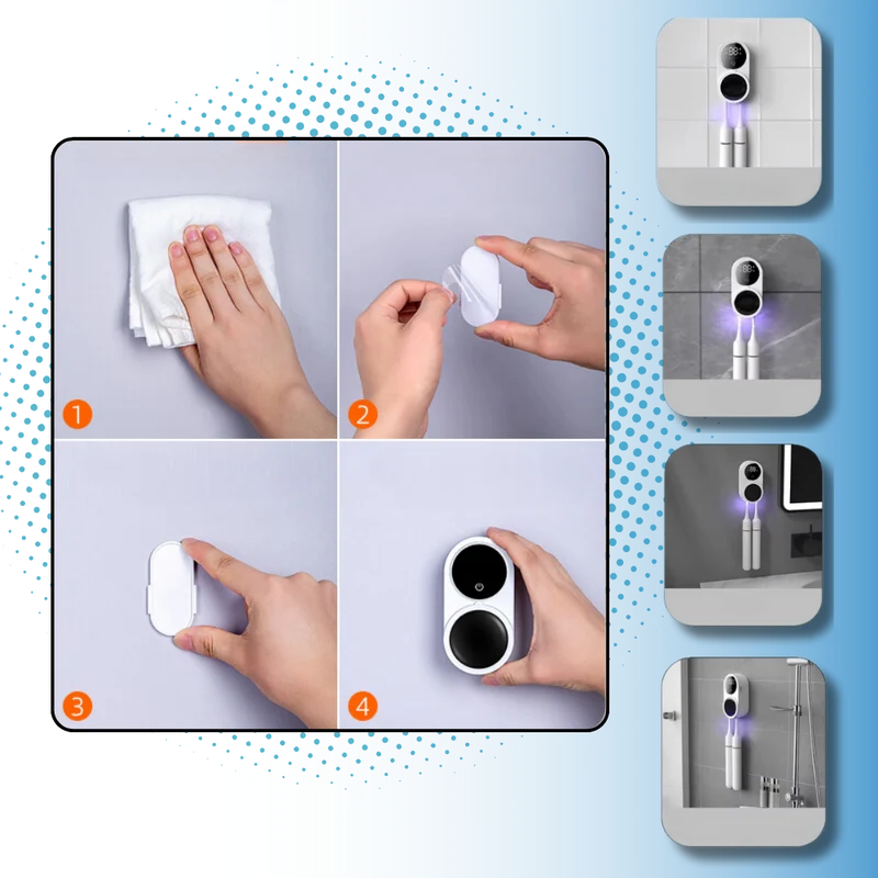 UV-Zahnbürsten-Sterilisator mit LED-Smart-Display
