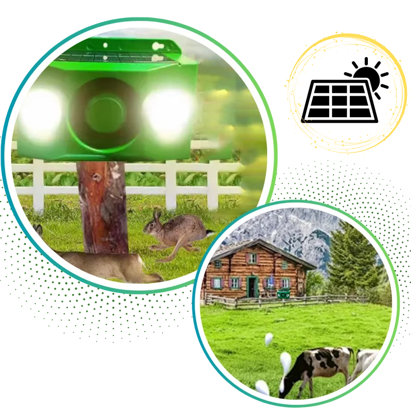 Bewegungsaktivierter Solar-Tiervertreiber