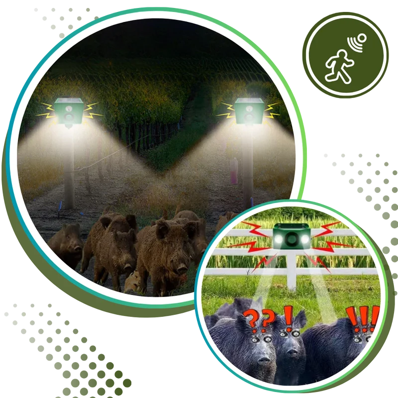 Bewegungsaktivierter Solar-Tiervertreiber