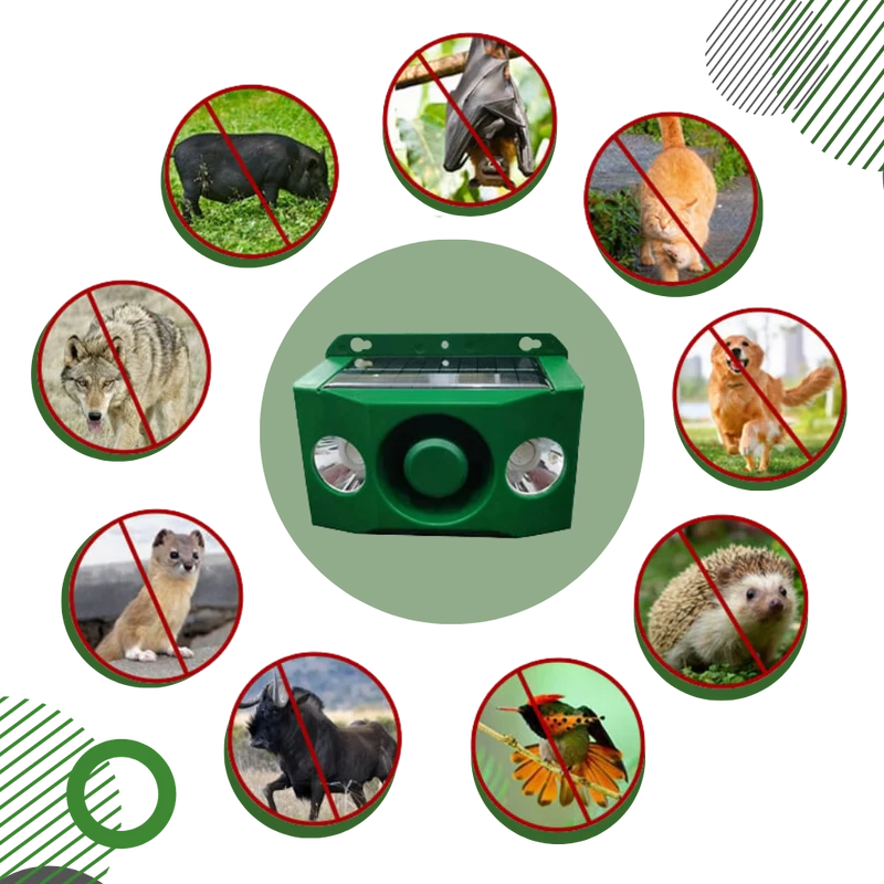 Bewegungsaktivierter Solar-Tiervertreiber