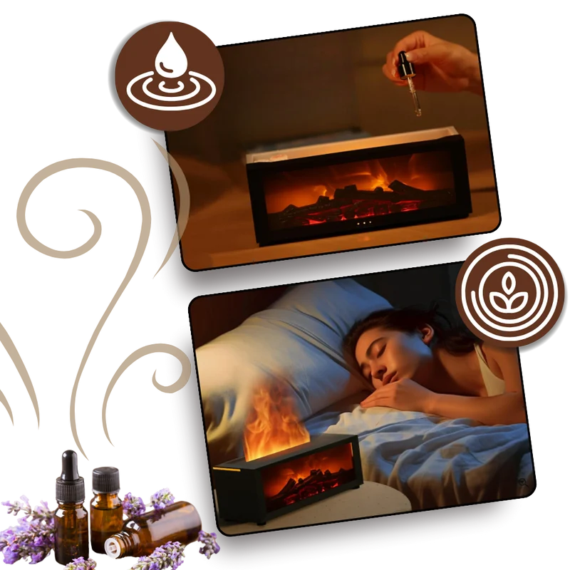 LED-Kamin-Simulation mit Aroma-Diffusor