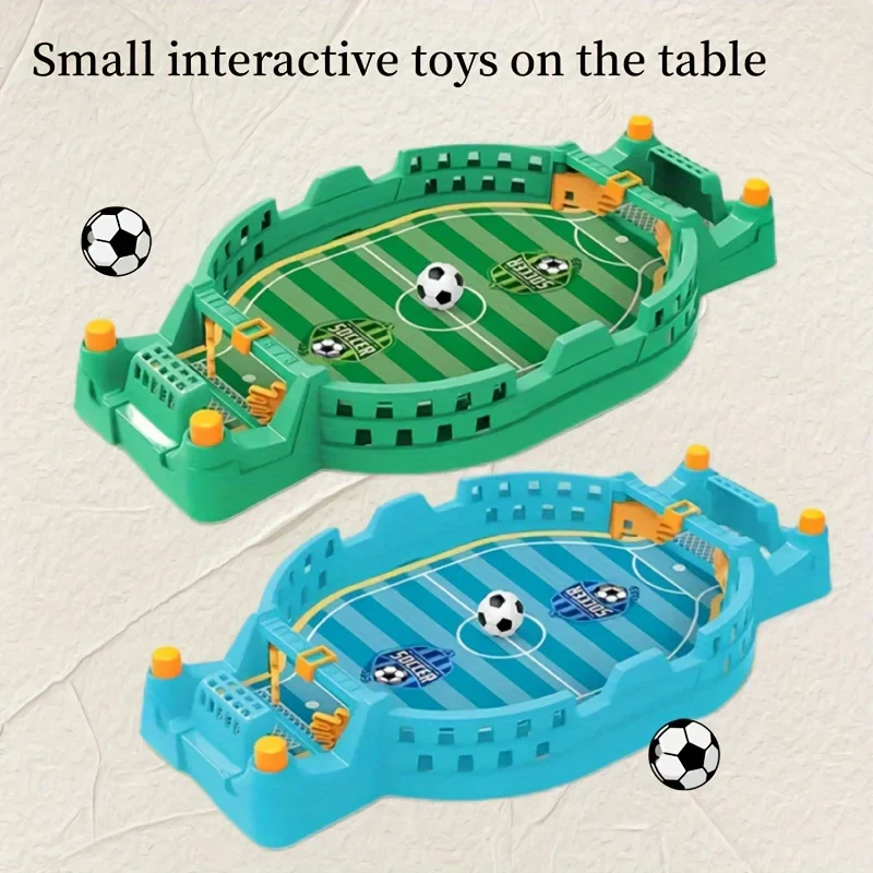 Interaktives Fußballspiel für Kinder – 2-Spieler-Tischspiel, Eltern-Kind-Aktivität, Tragbares Puzzle in Blau/Grün