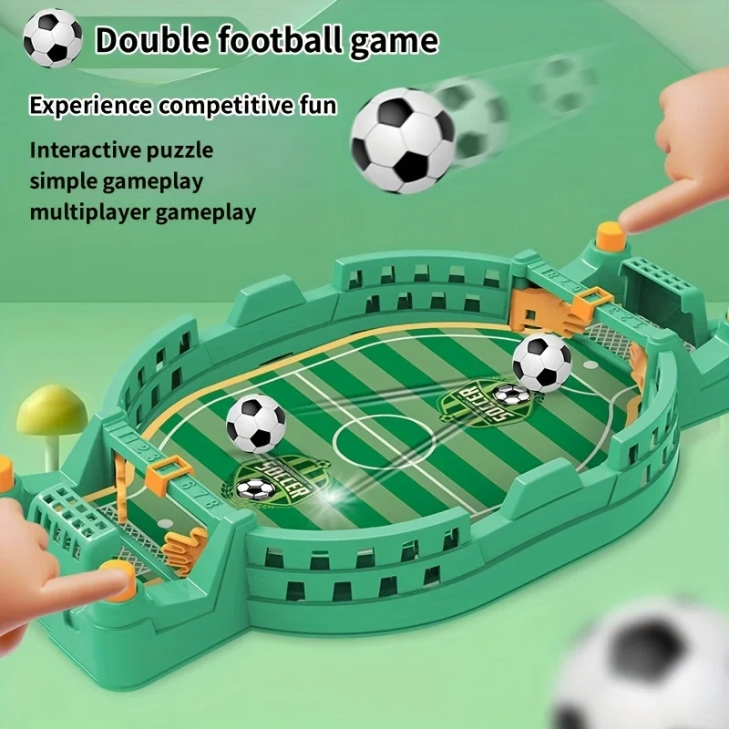 Interaktives Fußballspiel für Kinder – 2-Spieler-Tischspiel, Eltern-Kind-Aktivität, Tragbares Puzzle in Blau/Grün