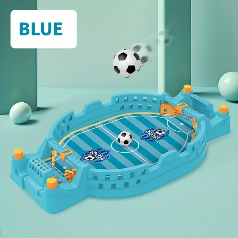 Interaktives Fußballspiel für Kinder – 2-Spieler-Tischspiel, Eltern-Kind-Aktivität, Tragbares Puzzle in Blau/Grün