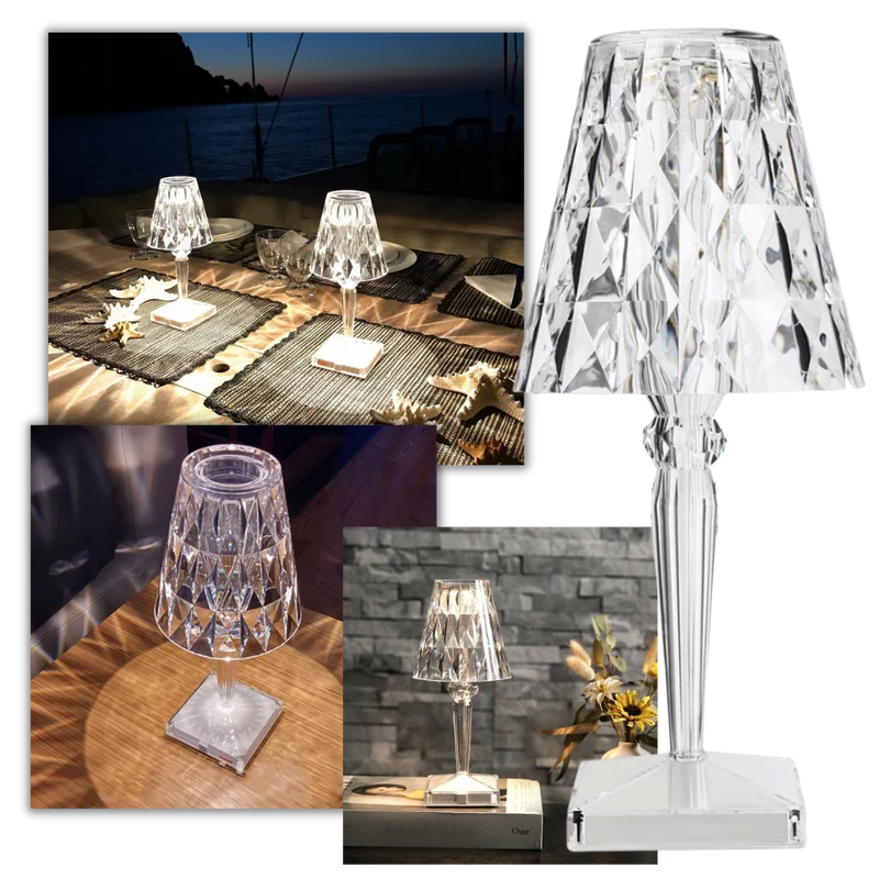 Schreibtischlampe aus Acrylkristall
