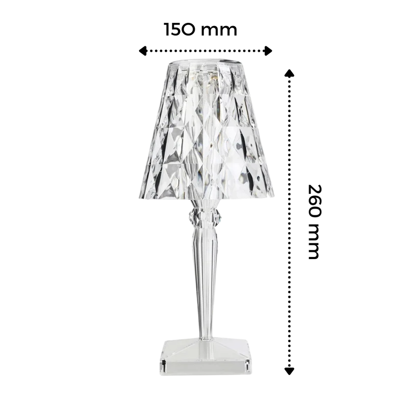 Schreibtischlampe aus Acrylkristall