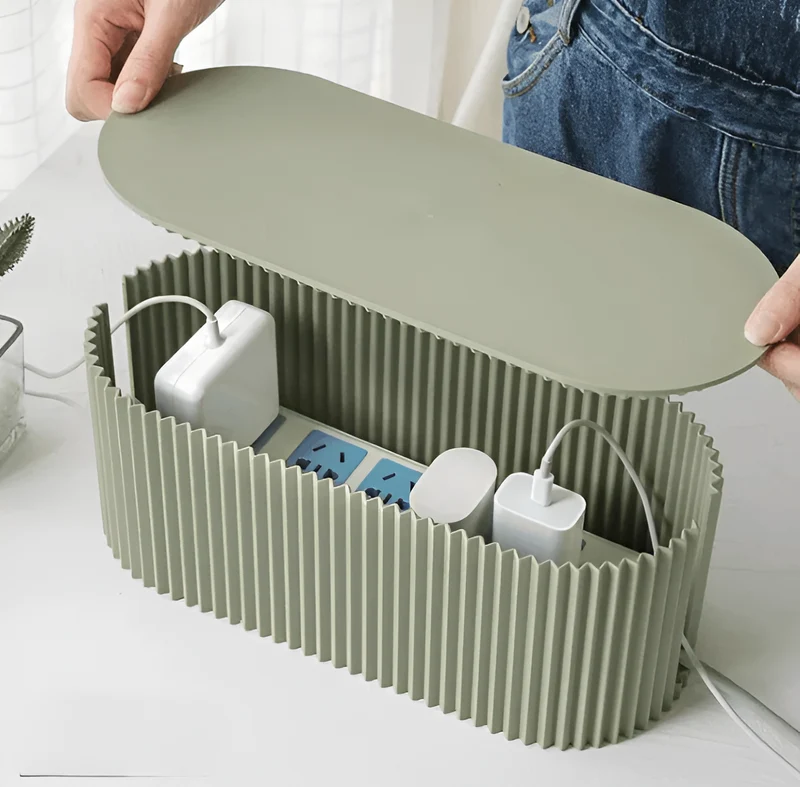 CableNest™ | Kabelbox mit Deckel – Ordentliche Ladestation für Zuhause