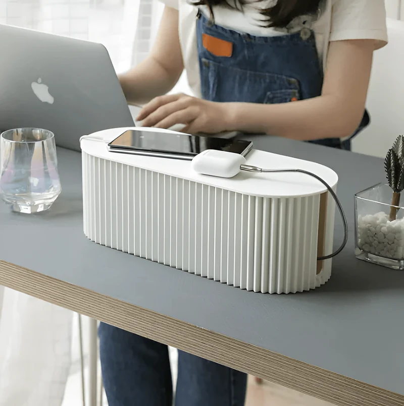 CableNest™ | Kabelbox mit Deckel – Ordentliche Ladestation für Zuhause