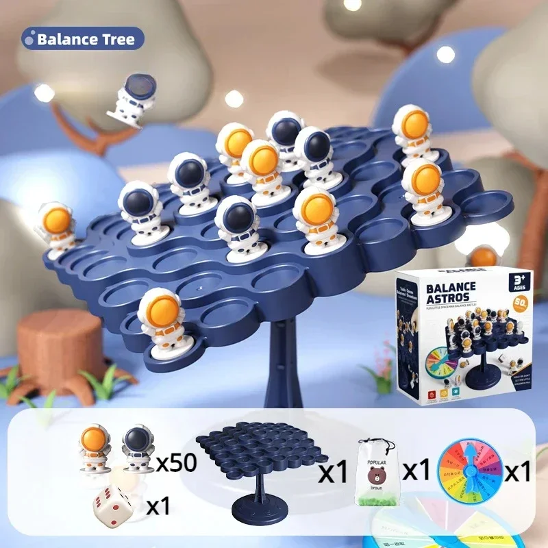 Familienspaß-Tischspiele-Set – IQ-förderndes Roulette, Stapelsteine & Schach für Kinder, perfekt für Partys & Balance-Herausforderungen