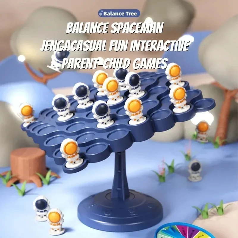 Familienspaß-Tischspiele-Set – IQ-förderndes Roulette, Stapelsteine & Schach für Kinder, perfekt für Partys & Balance-Herausforderungen