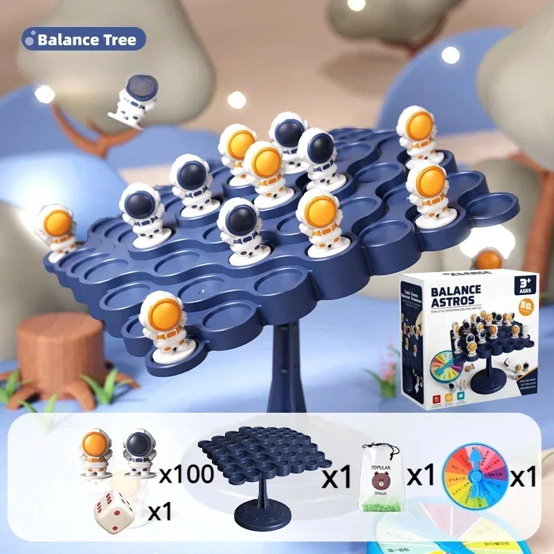 Familienspaß-Tischspiele-Set – IQ-förderndes Roulette, Stapelsteine & Schach für Kinder, perfekt für Partys & Balance-Herausforderungen