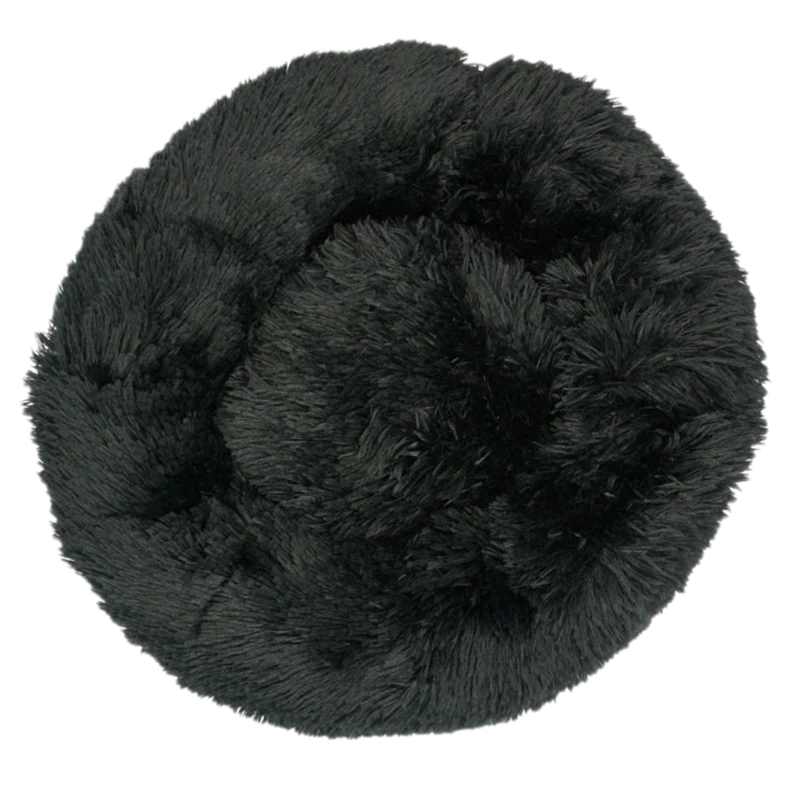 Donut-Haustierbett aus flauschigem Plüsch