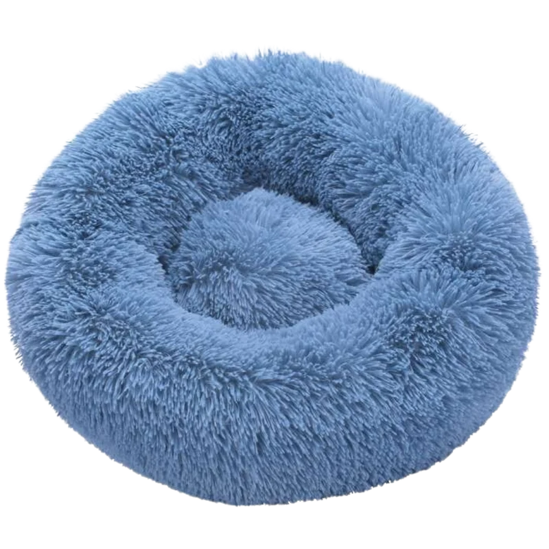 Donut-Haustierbett aus flauschigem Plüsch
