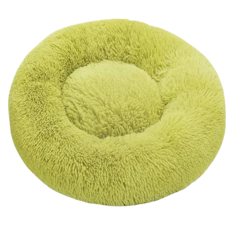 Donut-Haustierbett aus flauschigem Plüsch