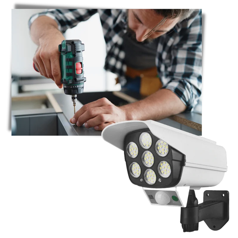 Solarbetriebene LED-Lampe mit Bewegungssensor