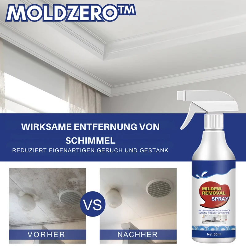 1+1 GRATIS | MoldZero™ | Schnellentferner für Schimmel für ein gesundes, fleckenfreies Zuhause