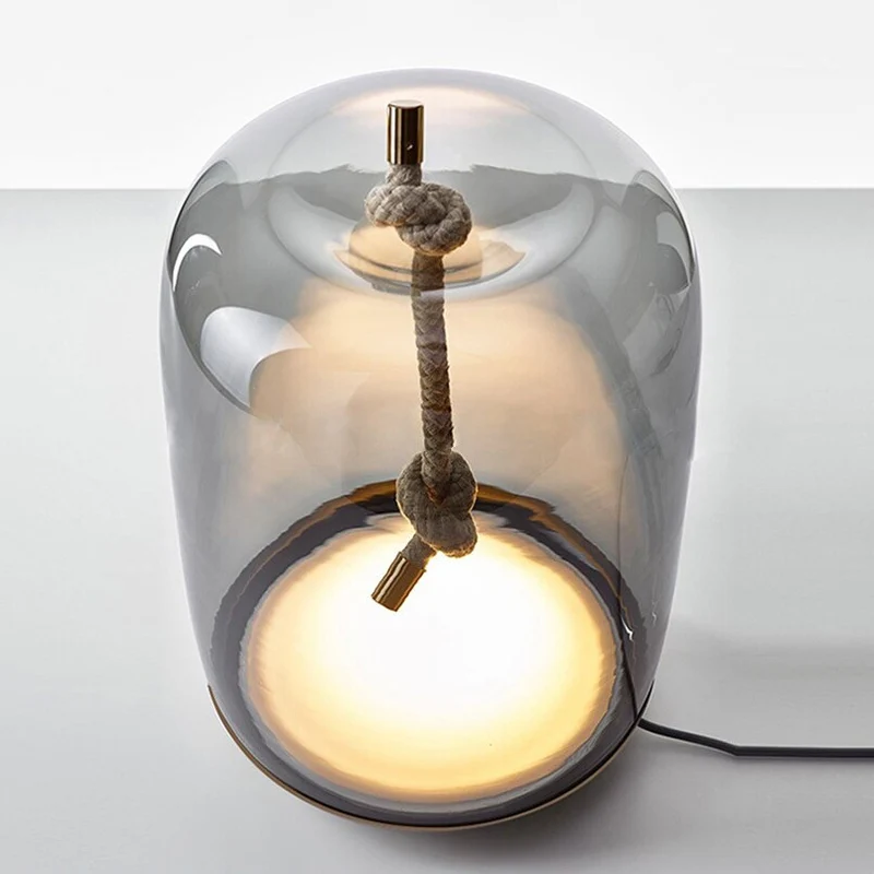 Skanto Knot Glas-Trommel-Tischleuchte
