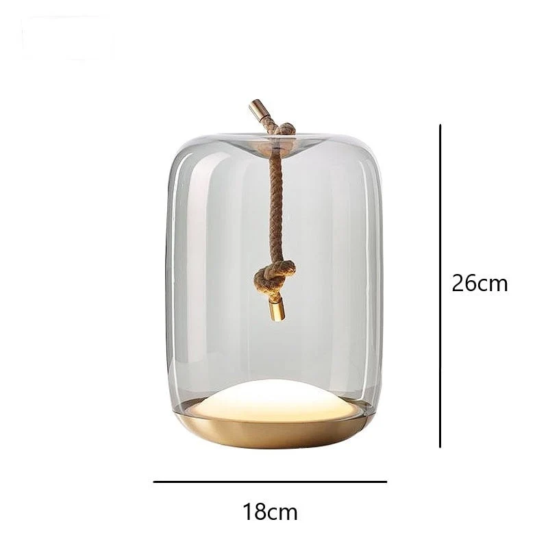 Skanto Knot Glas-Trommel-Tischleuchte