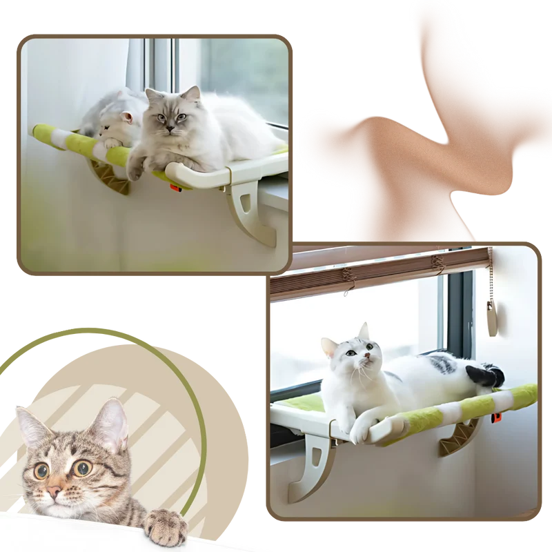Werkzeugloses Katzenbett und Fensterliege