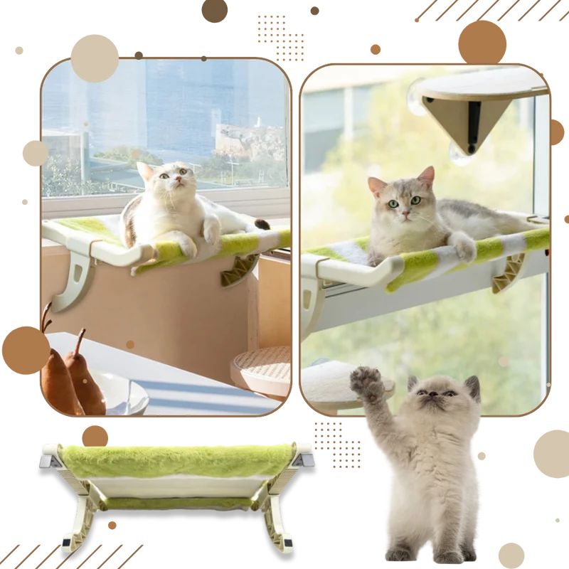 Werkzeugloses Katzenbett und Fensterliege