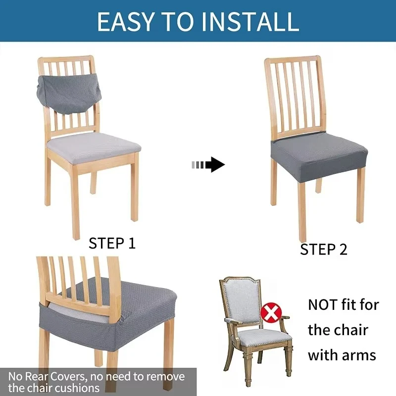 2+2 GRATIS | SeatShield™ | Elastische Jacquard-Stuhlhussen für stilvollen Schutz & perfekte Passform