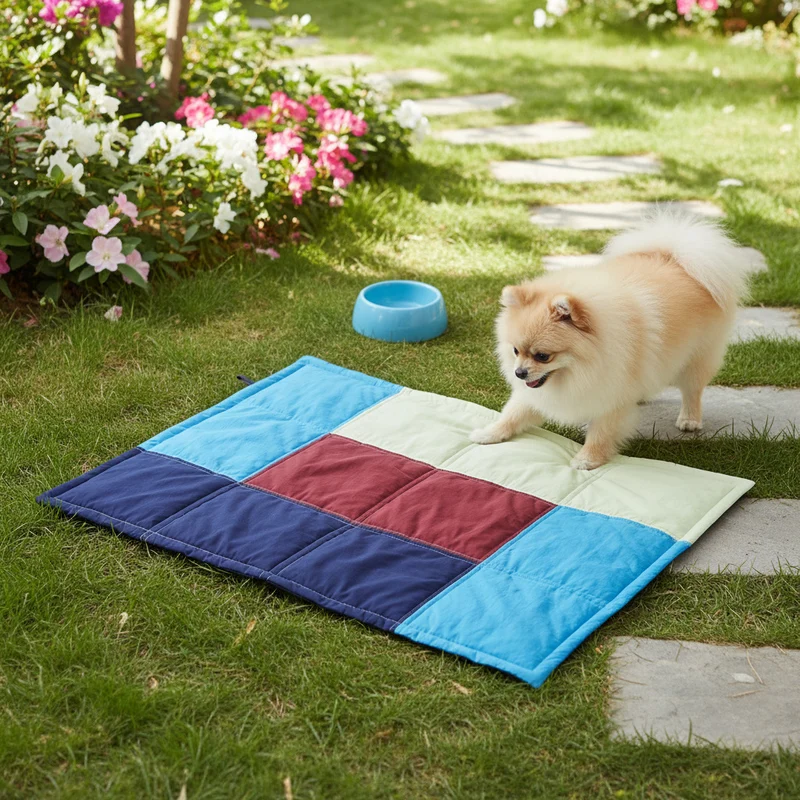 Bequemes gestepptes Hundebett