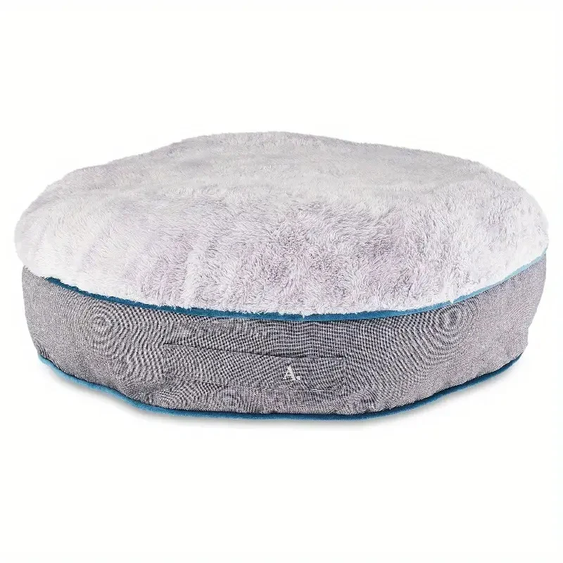 Rundes Plüsch-Futterkissen-Hundebett