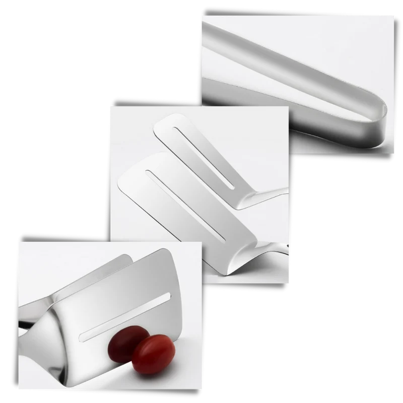Edelstahl-Spatel und -Zange