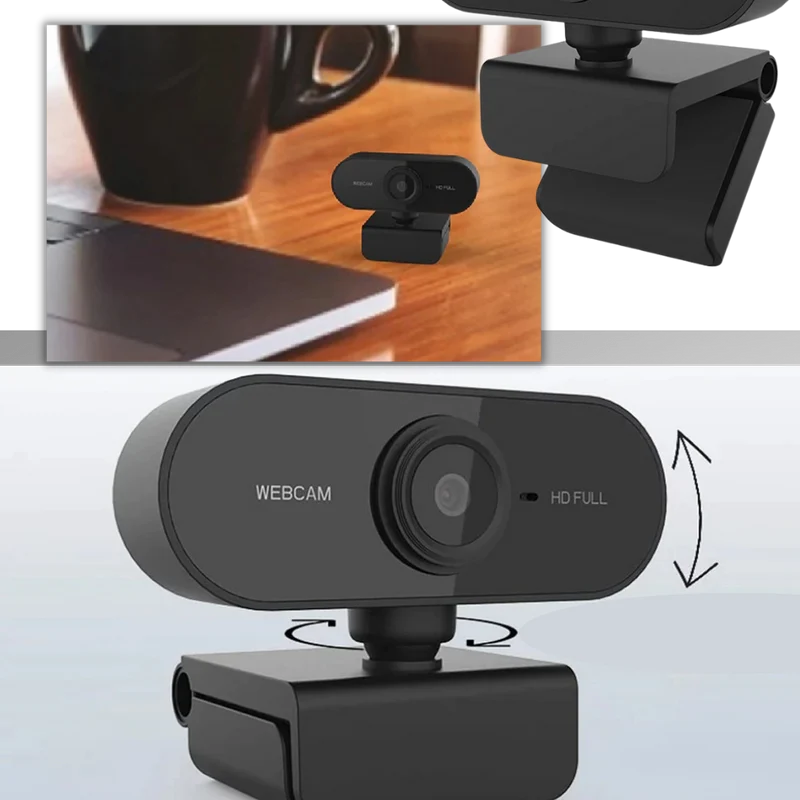Drehbare 1080p HD USB-Webcam mit Mikrofon