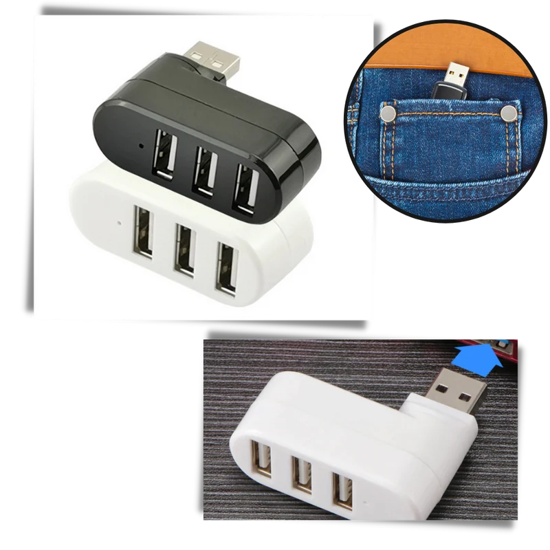 Drehbarer Multi-Port USB-Adapter
