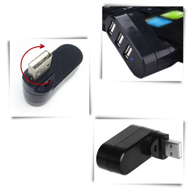Drehbarer Multi-Port USB-Adapter