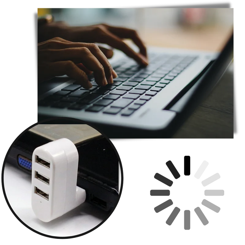 Drehbarer Multi-Port USB-Adapter
