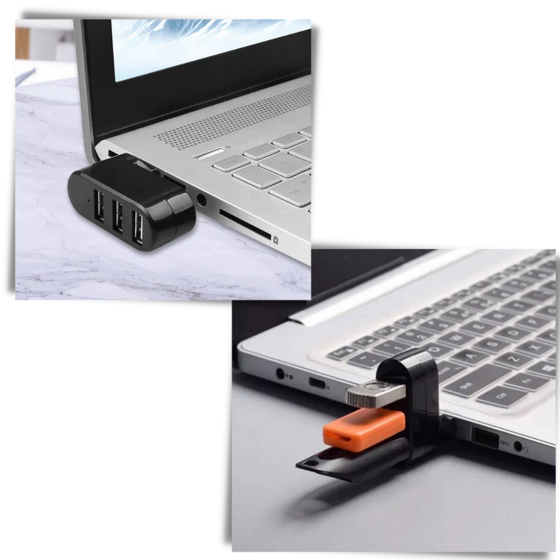 Drehbarer Multi-Port USB-Adapter