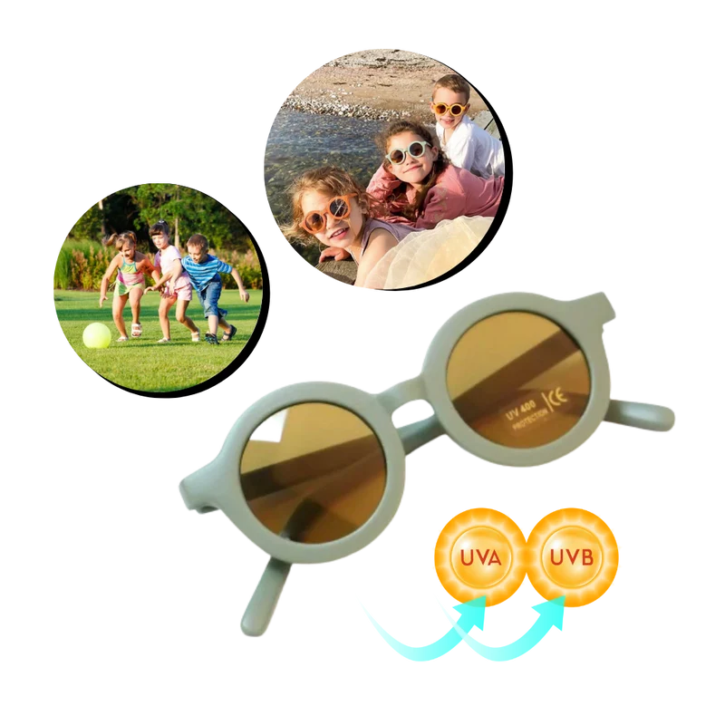 Runde Vintage-Sonnenbrille für Kinder von 1-5 Jahren