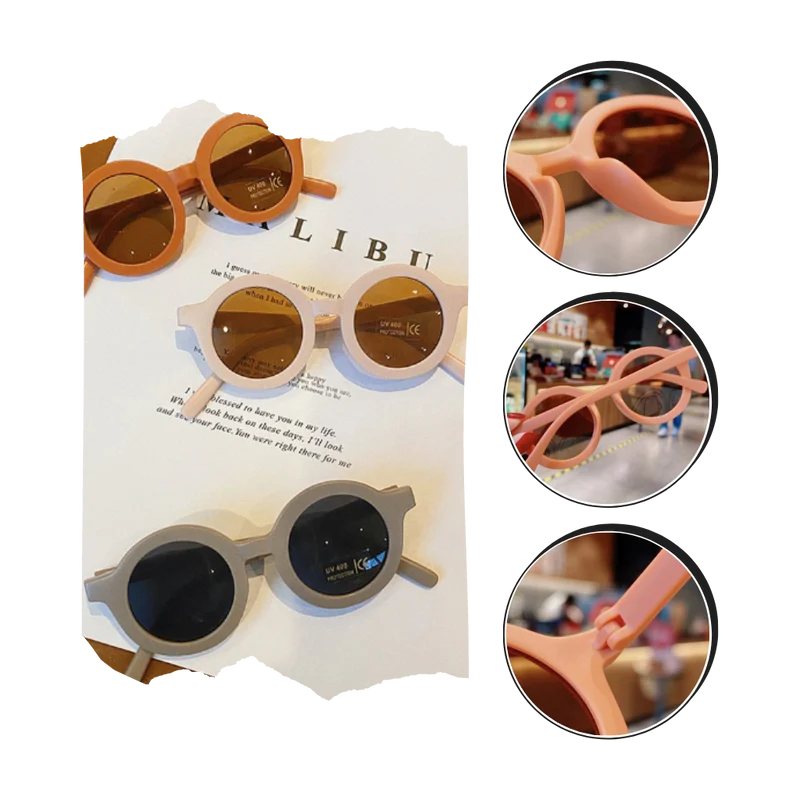 Runde Vintage-Sonnenbrille für Kinder von 1-5 Jahren
