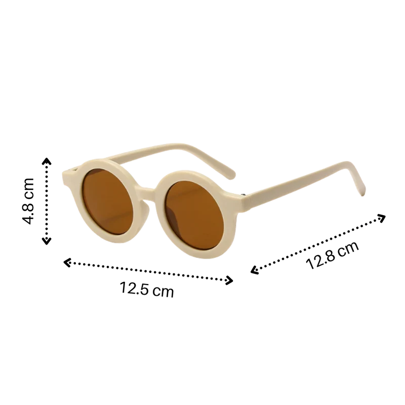 Runde Vintage-Sonnenbrille für Kinder von 1-5 Jahren