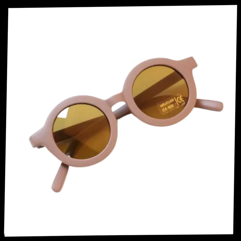Runde Vintage-Sonnenbrille für Kinder von 1-5 Jahren