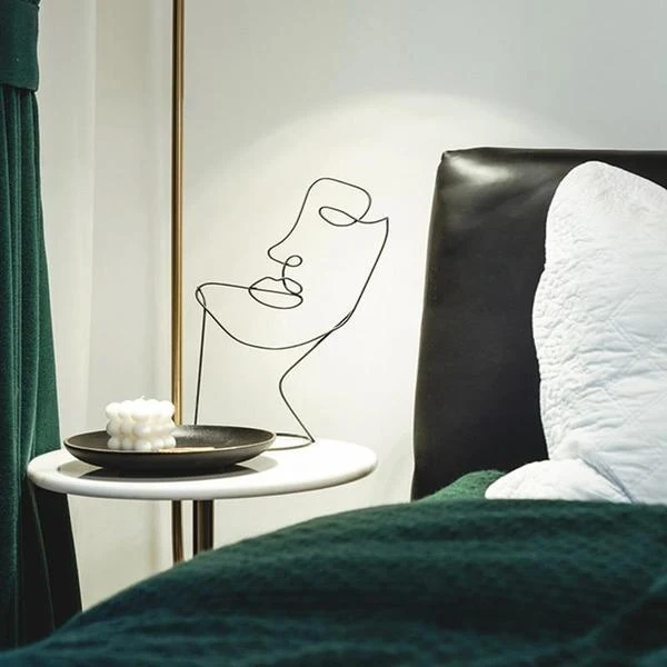 Skanto Skulptur Abstrakte Gesichts-Linienkunst