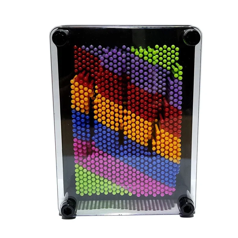Lebendiges 3D-Handabdruck-Pin-Art-Spielzeug – Buntes Pendel für Kinder, 12,5 cm einzigartiges interaktives Spiel