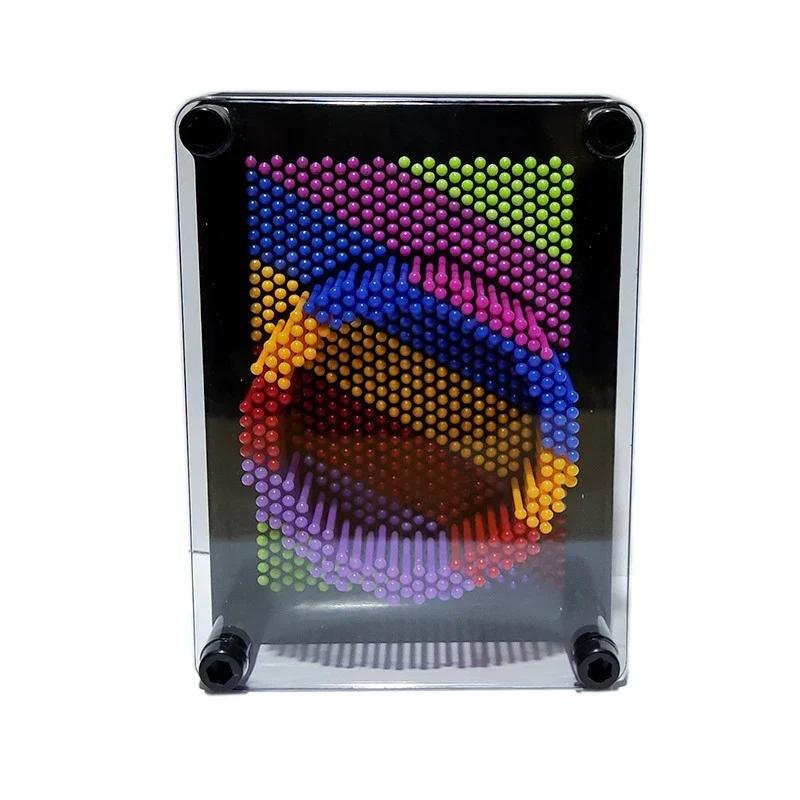 Lebendiges 3D-Handabdruck-Pin-Art-Spielzeug – Buntes Pendel für Kinder, 12,5 cm einzigartiges interaktives Spiel