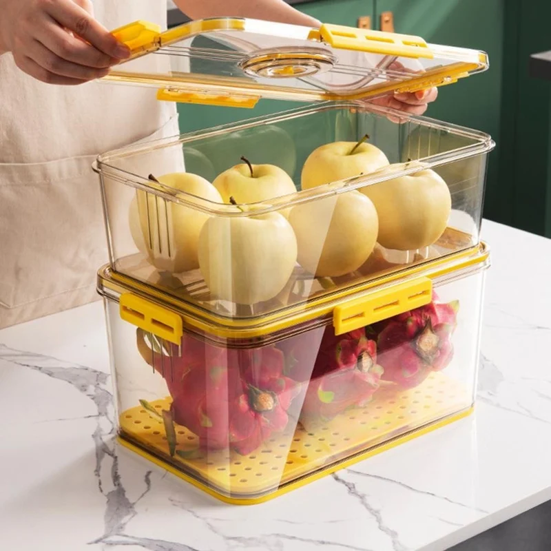 1+1 GRATIS | FreshStack™ | Premium Kühlschrank Organizer Set - Luftdicht & Stapelbar