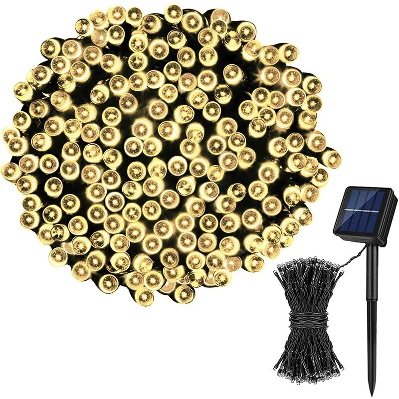 Umweltfreundliche Solar-Lichterkette – Wasserdichte 20/50 LED-Lichterkette für Outdoor-Weihnachts- und Feiertagsdekorationen
