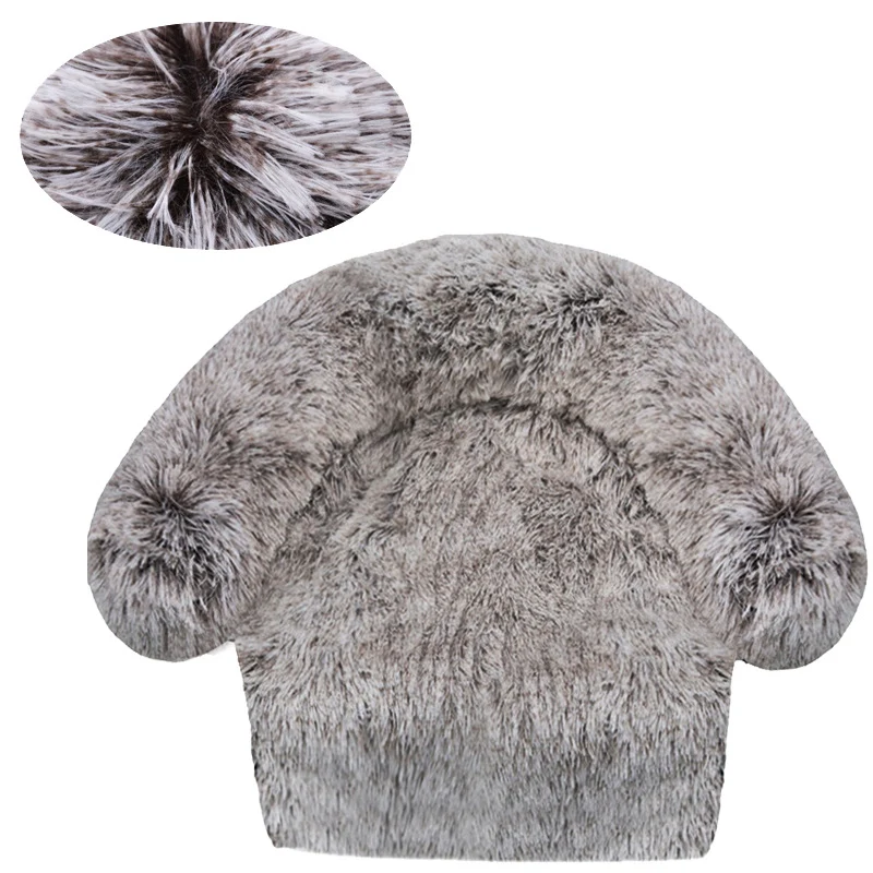 Flauschiges rundes Sofa-Hundebett