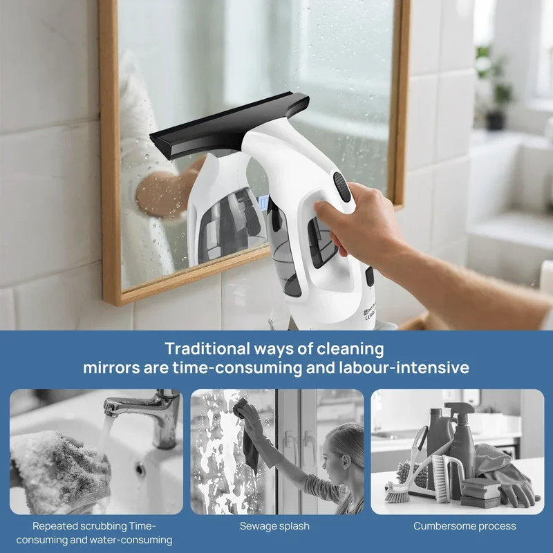 50% RABATT | WindoVac™ | Kabelloser Fensterreiniger mit Saugfunktion | streifenfrei in Minuten